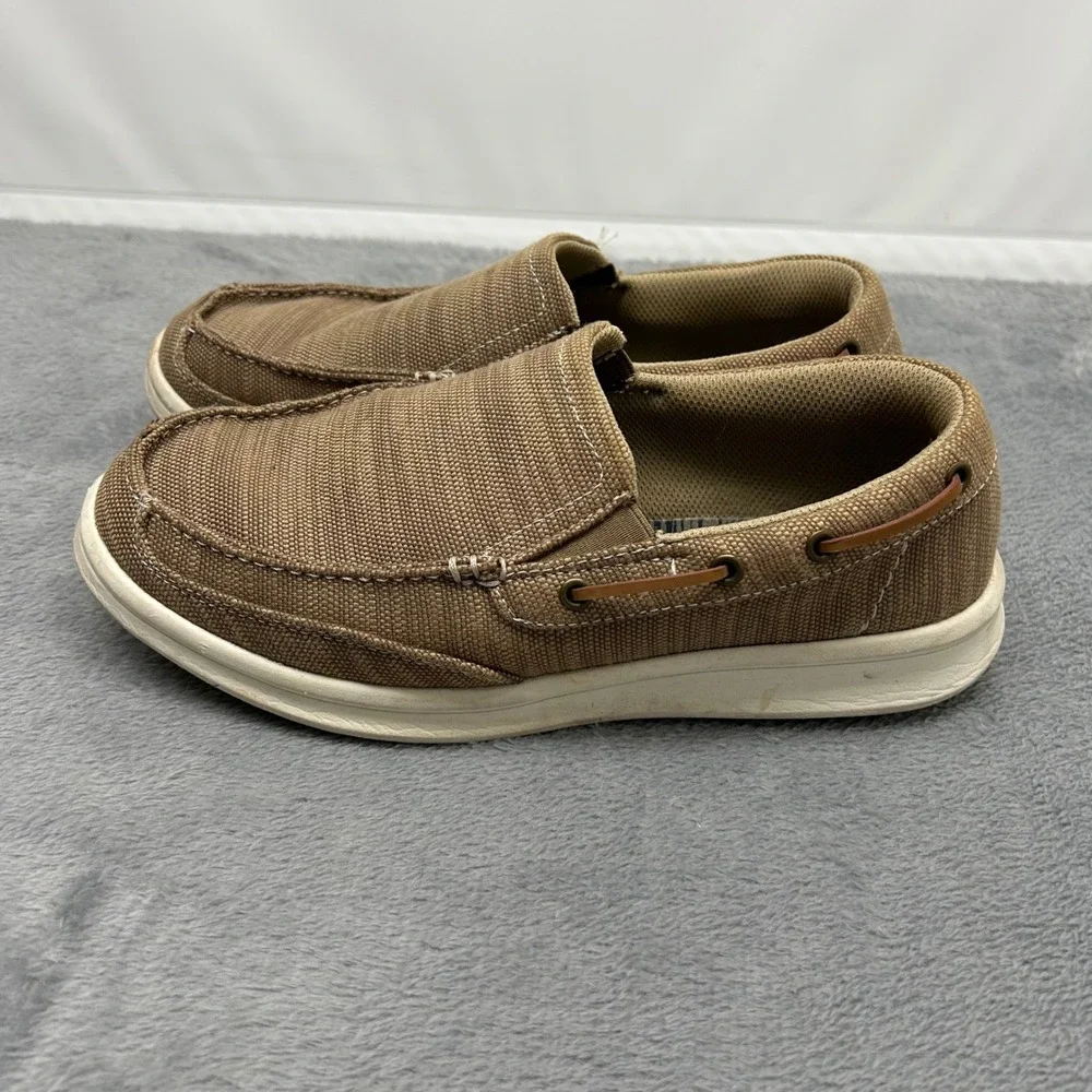 Sonoma Goods for Life Mens Tan Textile Slip On Boat Shoe Loafers Size 8 Med